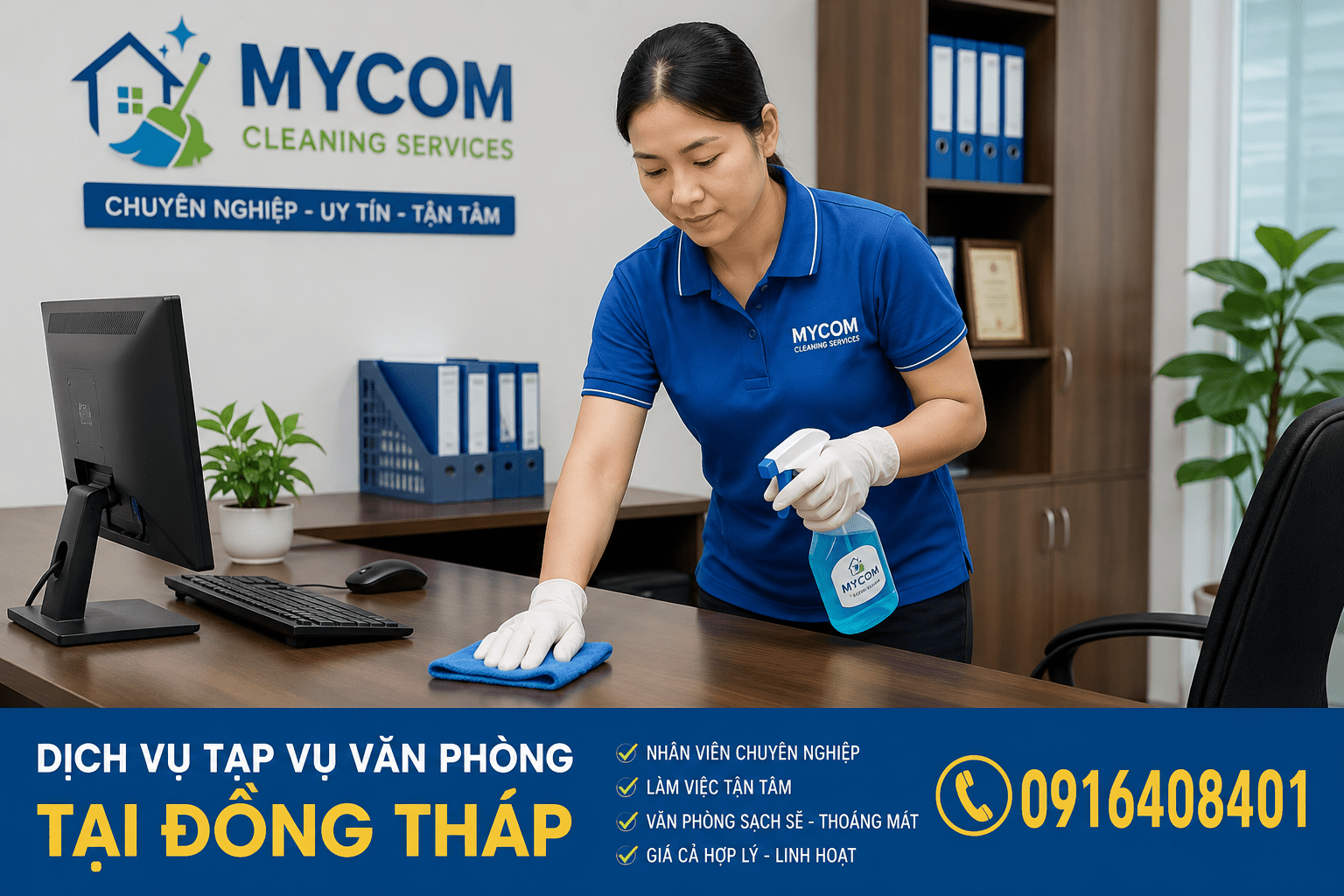 Dịch vụ tạp vụ văn phòng tại đồng tháp, uy tín, chuyên nghiệp